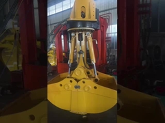 0.6 CBM rotary double cylinder clamshell bucket untuk 16M telescopic arm adalah pengujian fungsional