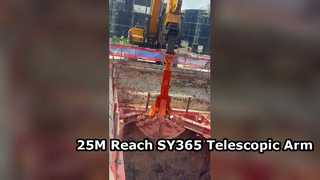 Lengan teleskopik 25M dengan bucket 1,5cbm untuk SY365
